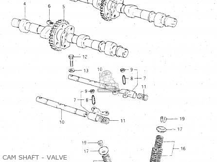 CAM SHAFT - VALVE - GSX500E 1985 (F) GENERAL EXPORT (E01)