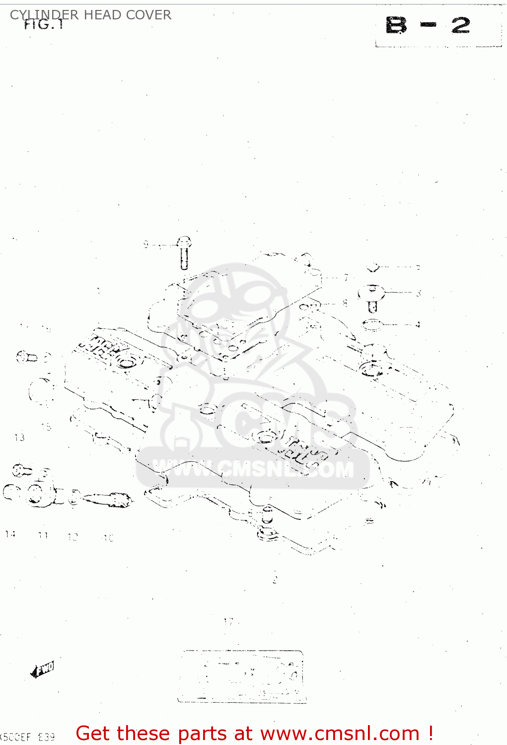 CYLINDER HEAD COVER GSX500ES 1984 (E) GENERAL EXPORT (E01)