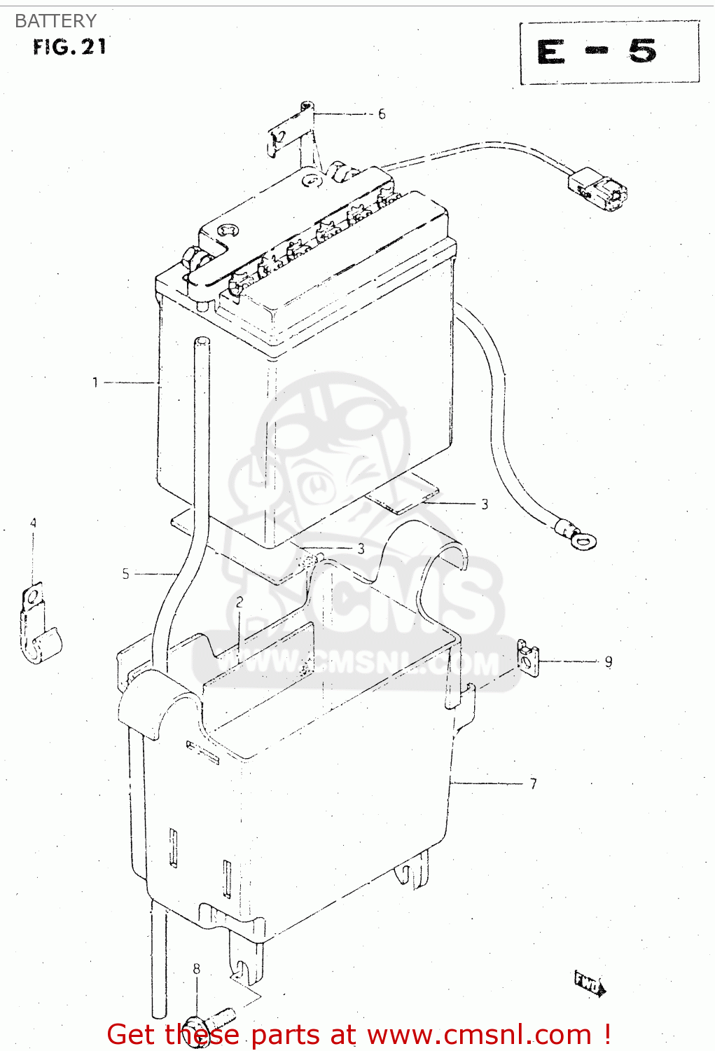 BATTERY GSX500ES 1984 (E) GENERAL EXPORT (E01)