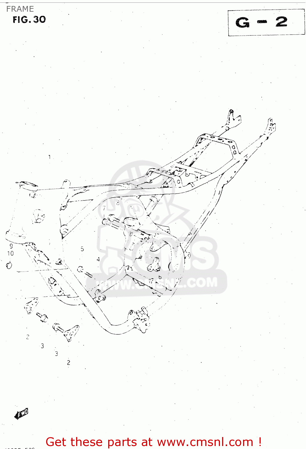 FRAME GSX500ES 1984 (E) GENERAL EXPORT (E01)