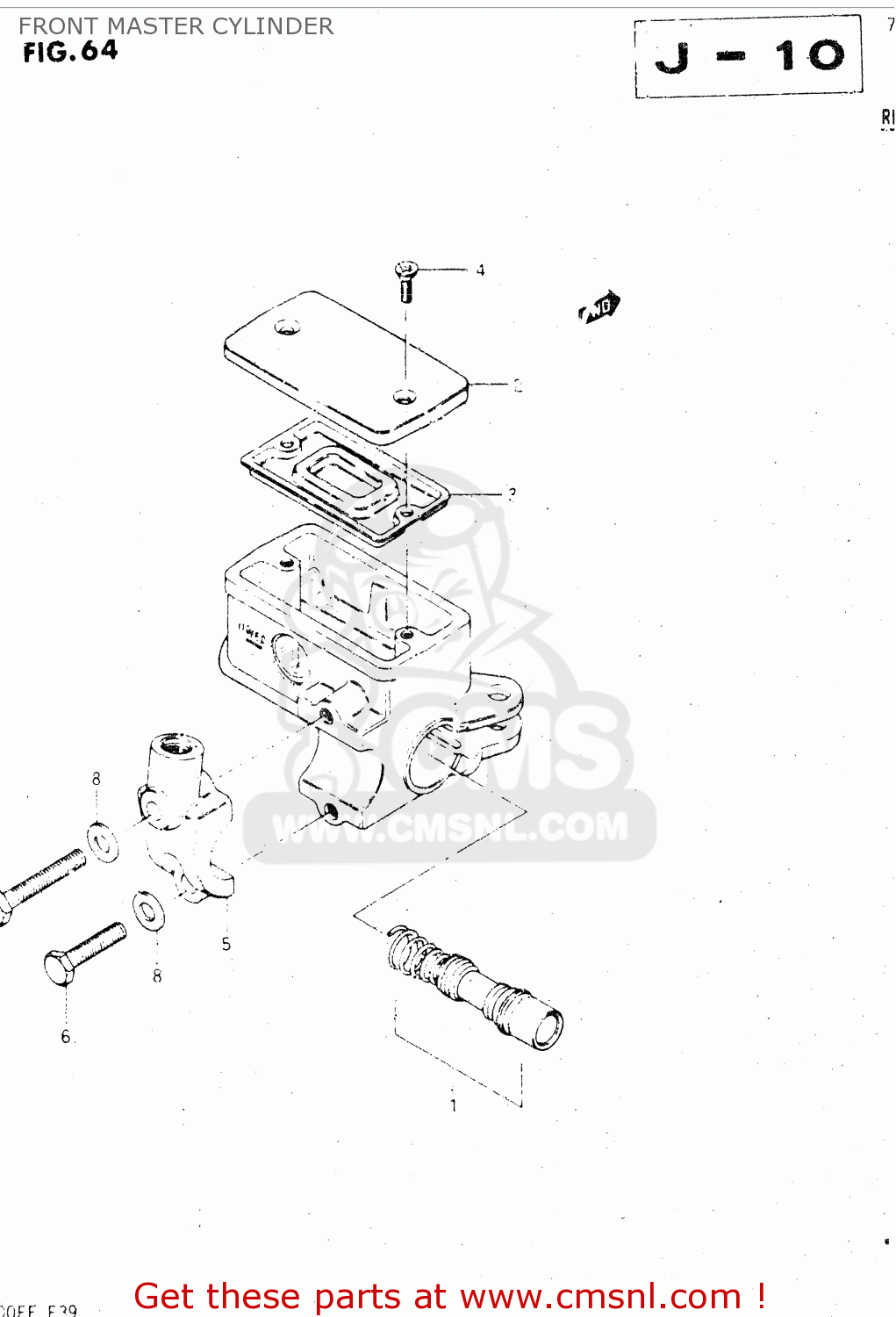 FRONT MASTER CYLINDER GSX500ES 1984 (E) GENERAL EXPORT (E01)