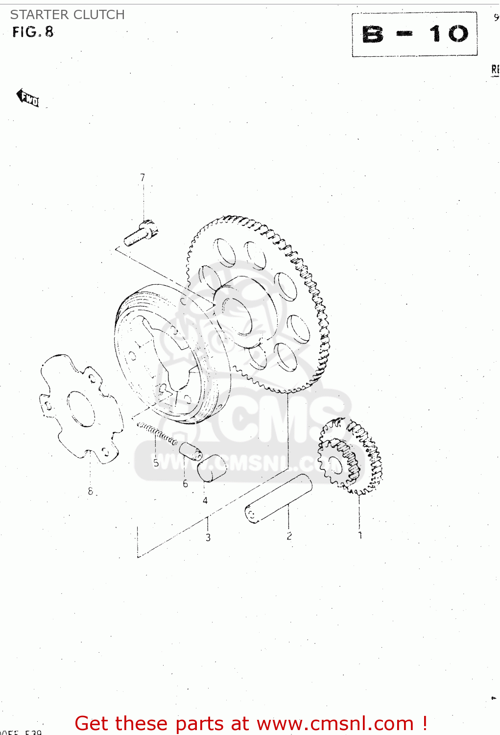 STARTER CLUTCH GSX500ES 1984 (E) GENERAL EXPORT (E01)