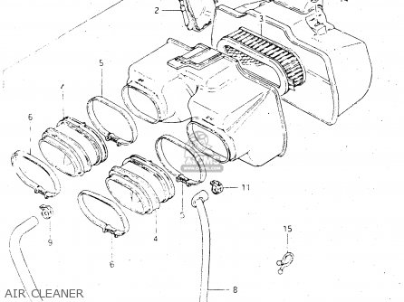 AIR CLEANER - GSX500ES 1984 (E) GENERAL EXPORT (E01)