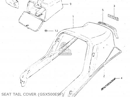 SEAT TAIL COVER (GSX500ESF) - GSX500ES 1984 (E) GENERAL EXPORT (E01)