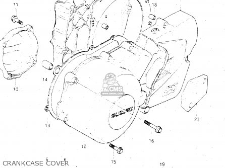 CRANKCASE COVER - GSX500ES 1984 (E) GENERAL EXPORT (E01)