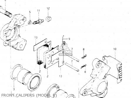 FRONT CALIPERS (MODEL E) - GSX500ES 1984 (E) GENERAL EXPORT (E01)