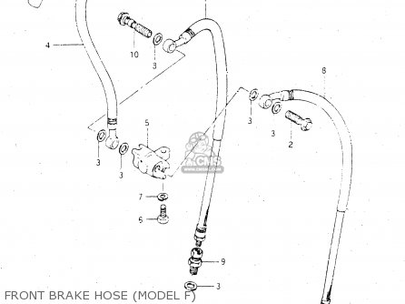 FRONT BRAKE HOSE (MODEL F) - GSX500ES 1984 (E) GENERAL EXPORT (E01)