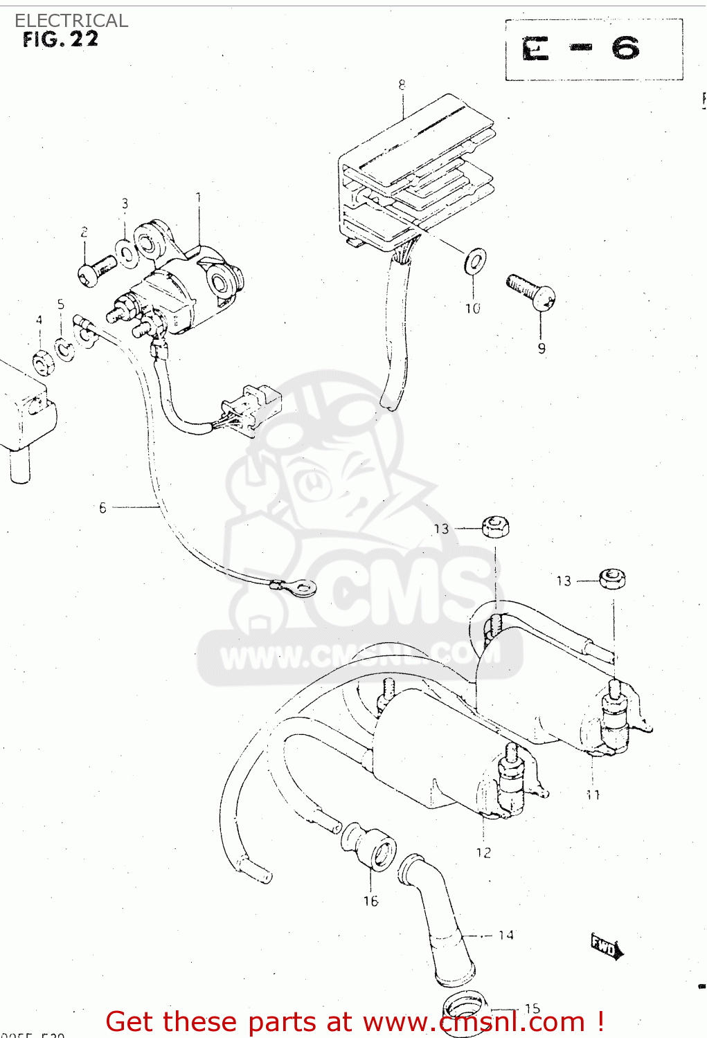 ELECTRICAL GSX500ES 1985 (F) GENERAL EXPORT (E01)