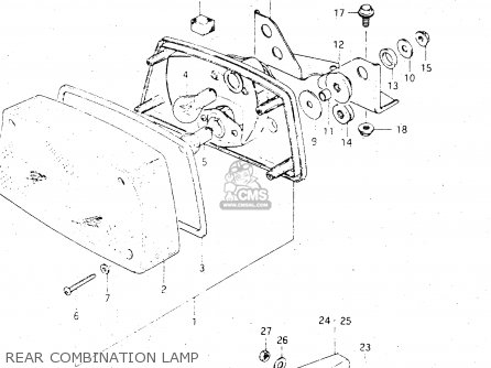 REAR COMBINATION LAMP - GSX500ES 1985 (F) GENERAL EXPORT (E01)