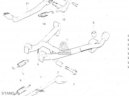 STAND - GSX500ES 1985 (F) GENERAL EXPORT (E01)