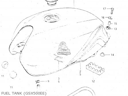 FUEL TANK (GSX500EE) - GSX500ES 1985 (F) GENERAL EXPORT (E01)