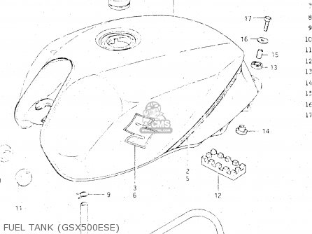 FUEL TANK (GSX500ESE) - GSX500ES 1985 (F) GENERAL EXPORT (E01)