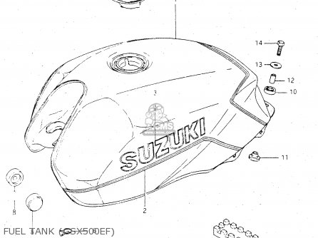 FUEL TANK (GSX500EF) - GSX500ES 1985 (F) GENERAL EXPORT (E01)