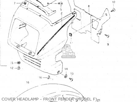 COVER HEADLAMP - FRONT FENDER (MODEL F) - GSX500ES 1985 (F) GENERAL EXPORT (E01)