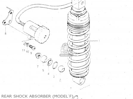 REAR SHOCK ABSORBER (MODEL F) - GSX500ES 1985 (F) GENERAL EXPORT (E01)