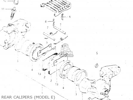 REAR CALIPERS (MODEL E) - GSX500ES 1985 (F) GENERAL EXPORT (E01)