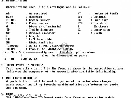 * CATALOG PREFACE * - GSX500ES 1985 (F) GENERAL EXPORT (E01)
