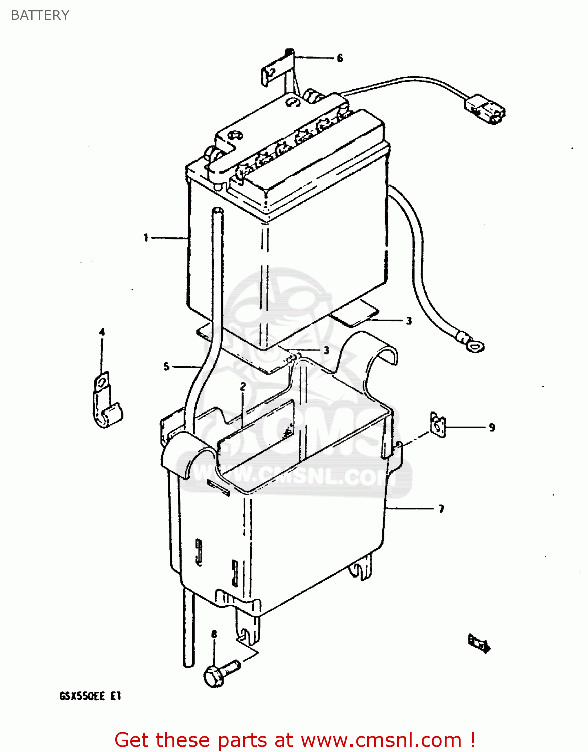 BATTERY GSX550E 1983 (D) (E01 02 04 06 15 16 17 18 21 22 24 25 26 34 39)