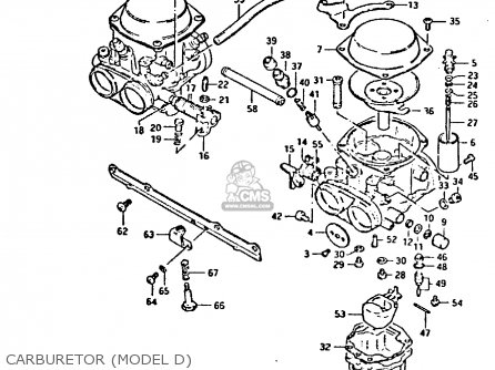 CARBURETOR (MODEL D) - GSX550E 1983 (D) (E01 02 04 06 15 16 17 18 21 22 24 25 26 34 39)
