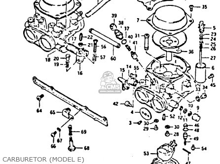 CARBURETOR (MODEL E) - GSX550E 1983 (D) (E01 02 04 06 15 16 17 18 21 22 24 25 26 34 39)