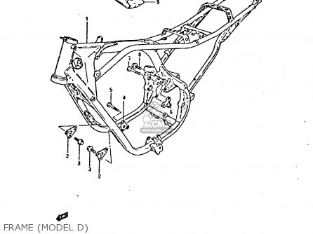 FRAME (MODEL D) - GSX550E 1983 (D) (E01 02 04 06 15 16 17 18 21 22 24 25 26 34 39)