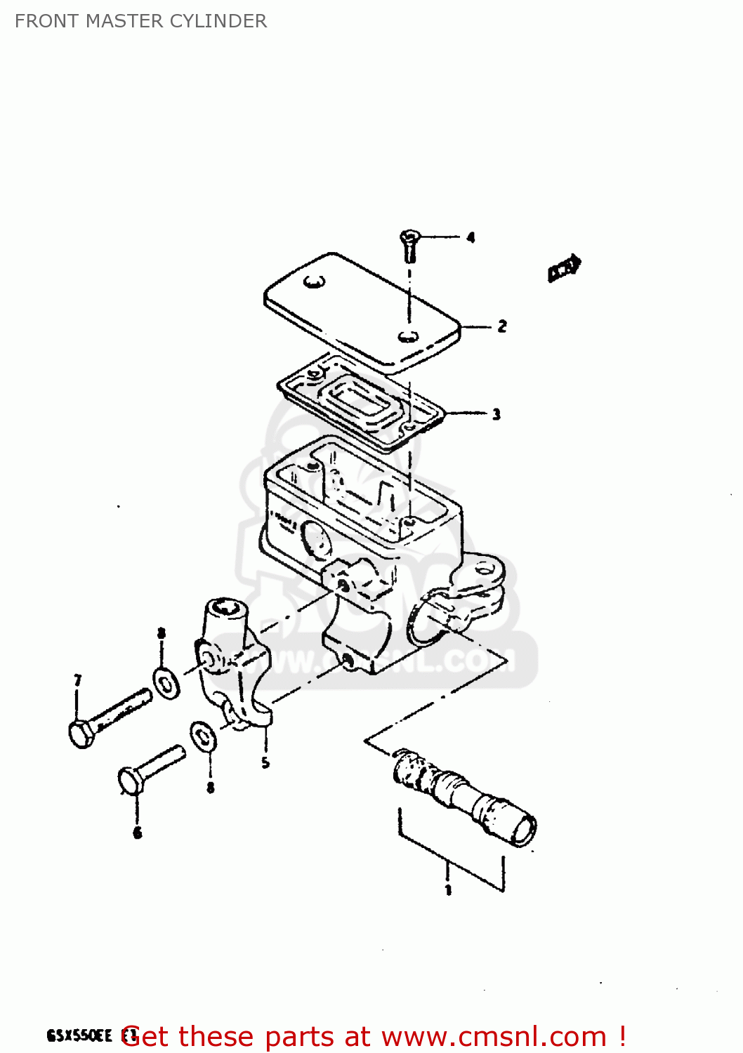 FRONT MASTER CYLINDER GSX550E 1984 (E) (E01 E06 E16 E17 E18 E21 E24 E25 E26 E34 E39)