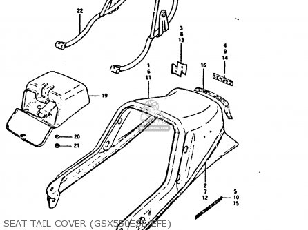SEAT TAIL COVER (GSX550ESE/EFE) - GSX550E 1984 (E) (E01 E06 E16 E17 E18 E21 E24 E25 E26 E34 E39)