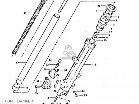 FRONT DAMPER - GSX550E 1984 (E) (E01 E06 E16 E17 E18 E21 E24 E25 E26 E34 E39)