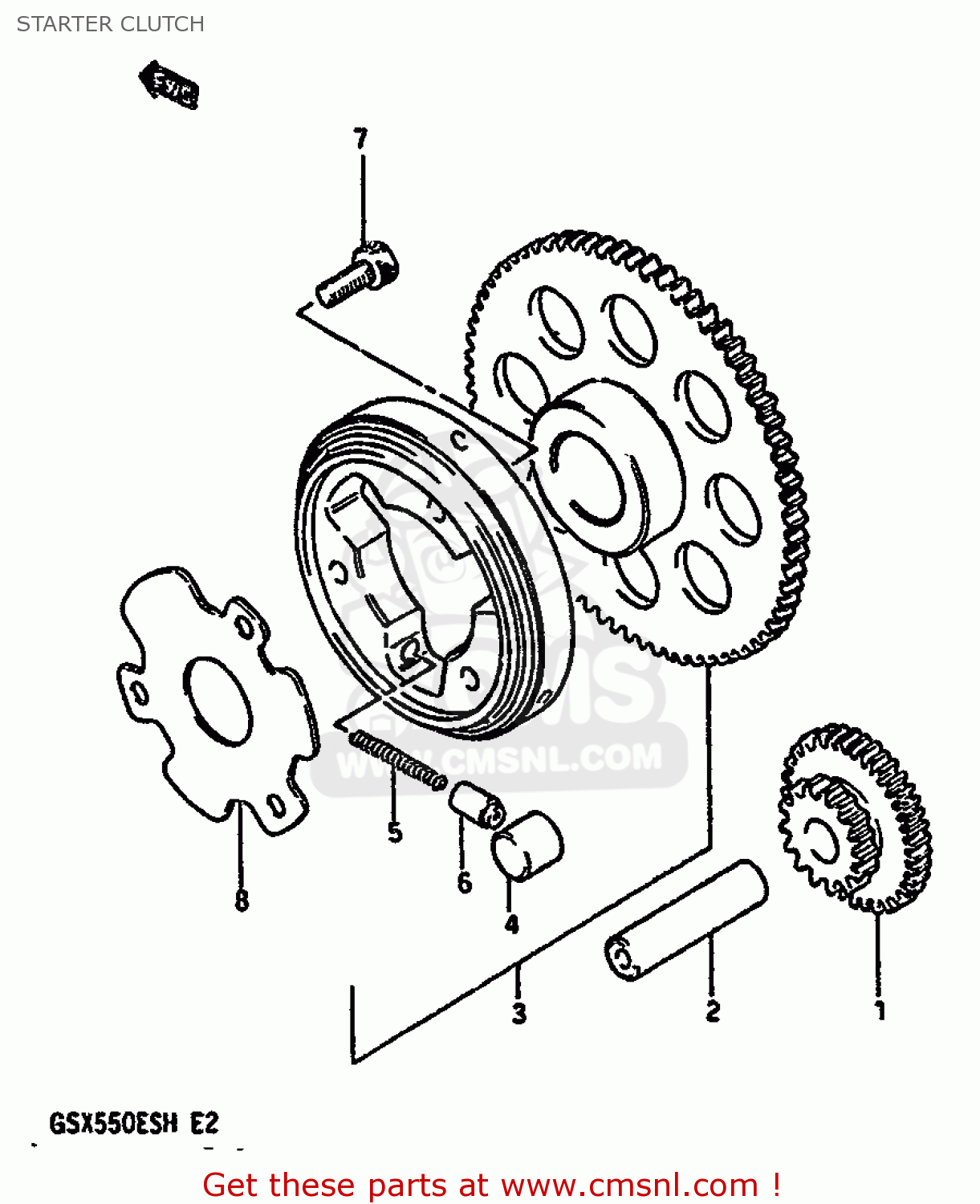 STARTER CLUTCH GSX550E 1985 (F) (E01 E02 E21 E22 E24 E34)