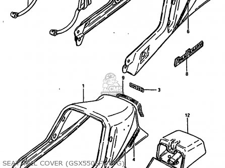 SEAT TAIL COVER (GSX550EFF/EFG) - GSX550E 1986 (G) GENERAL EXPORT GERMANY (E01 E22)