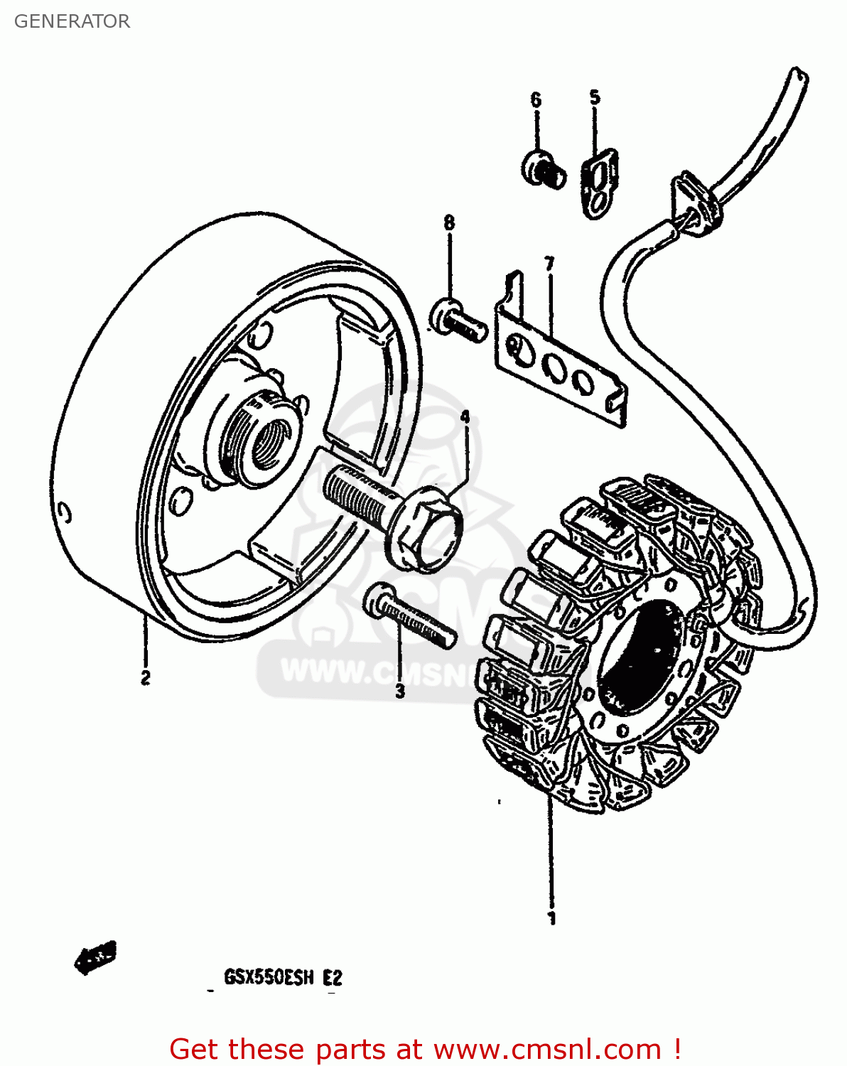 GENERATOR GSX550E 1987 (H)
