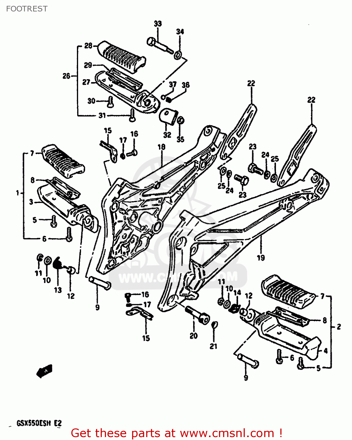 FOOTREST GSX550E 1987 (H)