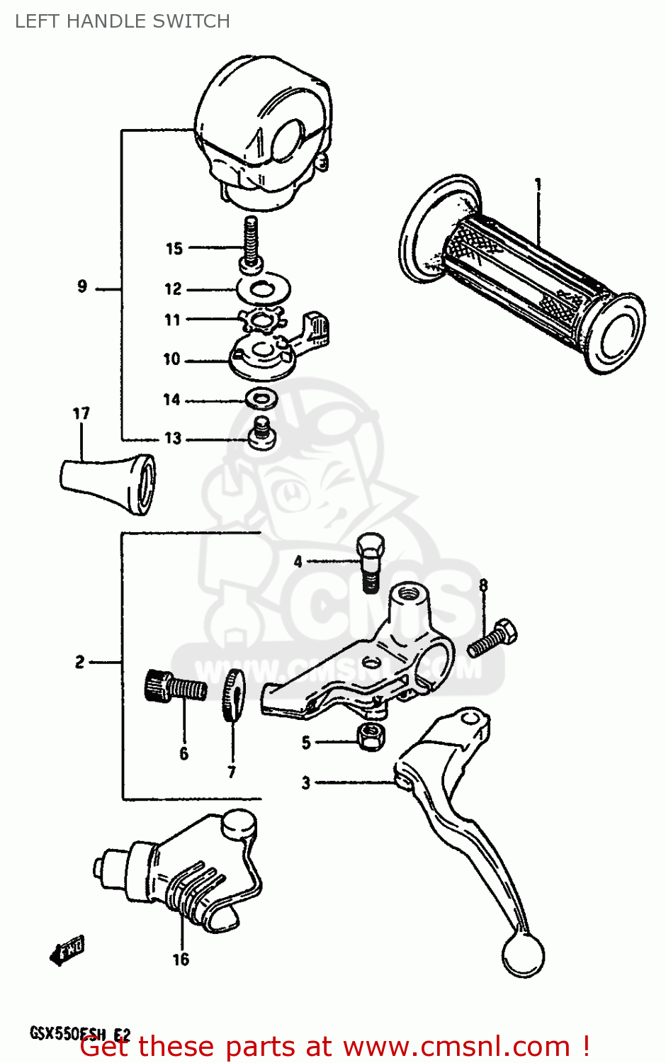 LEFT HANDLE SWITCH GSX550E 1987 (H)