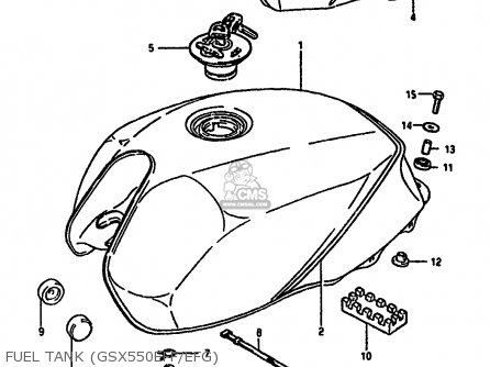 FUEL TANK (GSX550EFF/EFG) - GSX550E 1987 (H)