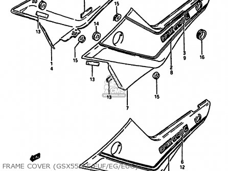FRAME COVER (GSX550EF/EUF/EG/EUG) - GSX550E 1987 (H)