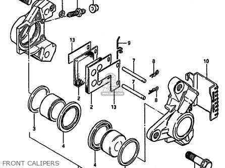 FRONT CALIPERS - GSX550E 1987 (H)