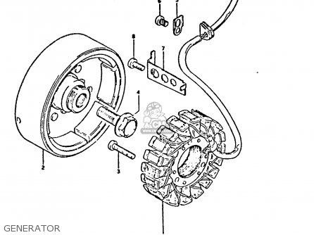 GENERATOR - GSX550EF 1984 (E) (E01 E02 E04 E16 E17 E18 21 22 24 25 26 34 39)