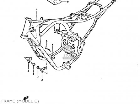 FRAME (MODEL E) - GSX550EF 1984 (E) (E01 E02 E04 E16 E17 E18 21 22 24 25 26 34 39)