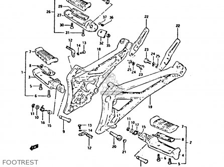 FOOTREST - GSX550EF 1984 (E) (E01 E02 E04 E16 E17 E18 21 22 24 25 26 34 39)