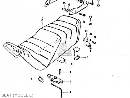 SEAT (MODEL E) - GSX550EF 1984 (E) (E01 E02 E04 E16 E17 E18 21 22 24 25 26 34 39)