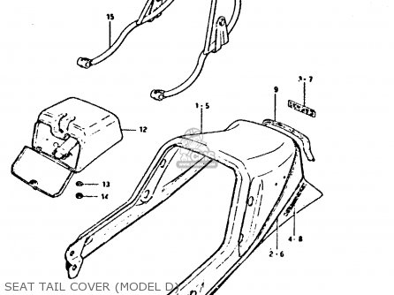 SEAT TAIL COVER (MODEL D) - GSX550EF 1984 (E) (E01 E02 E04 E16 E17 E18 21 22 24 25 26 34 39)