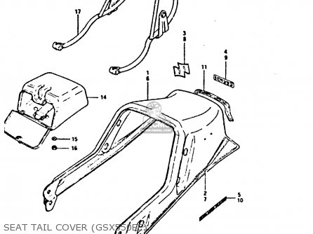 SEAT TAIL COVER (GSX550EE) - GSX550EF 1984 (E) (E01 E02 E04 E16 E17 E18 21 22 24 25 26 34 39)