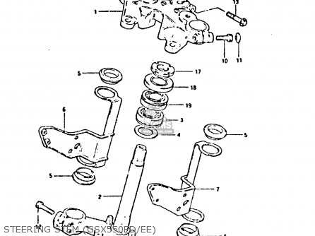 STEERING STEM (GSX550ED/EE) - GSX550EF 1984 (E) (E01 E02 E04 E16 E17 E18 21 22 24 25 26 34 39)