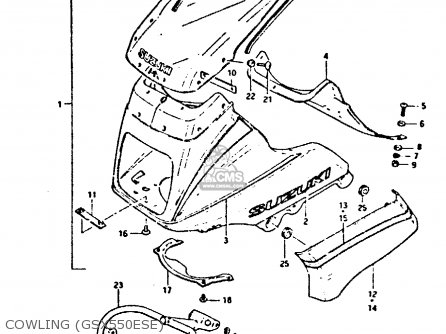 COWLING (GSX550ESE) - GSX550EF 1984 (E) (E01 E02 E04 E16 E17 E18 21 22 24 25 26 34 39)