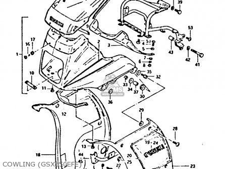 COWLING (GSX550EFE) - GSX550EF 1984 (E) (E01 E02 E04 E16 E17 E18 21 22 24 25 26 34 39)