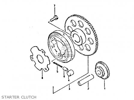 STARTER CLUTCH - GSX550EF 1984 (E) (E01 E02 E04 E16 E17 E18 21 22 24 25 26 34 39)