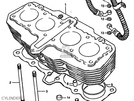 CYLINDER - GSX550EF 1985 (F) (E01 E02 E04 E06 E17 E18 E21 E22 E24 E25 E34)