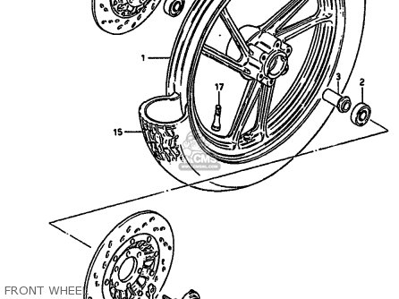 FRONT WHEEL - GSX550EF 1985 (F) (E01 E02 E04 E06 E17 E18 E21 E22 E24 E25 E34)