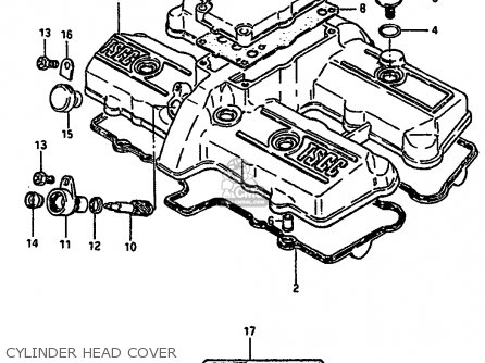CYLINDER HEAD COVER - GSX550EF 1986 (G) (E01 E02 E04 E06 E17 E18 E21 E22 E24 E25 E34)