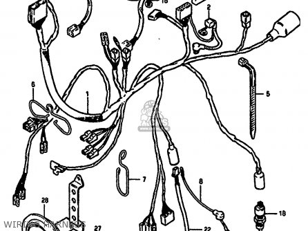 WIRING HARNESS - GSX550EF 1986 (G) (E01 E02 E04 E06 E17 E18 E21 E22 E24 E25 E34)